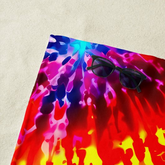 DYNAMISCH KLEURRIJK ONTWERP TIE-DYE STRANDLAKEN (In situ)