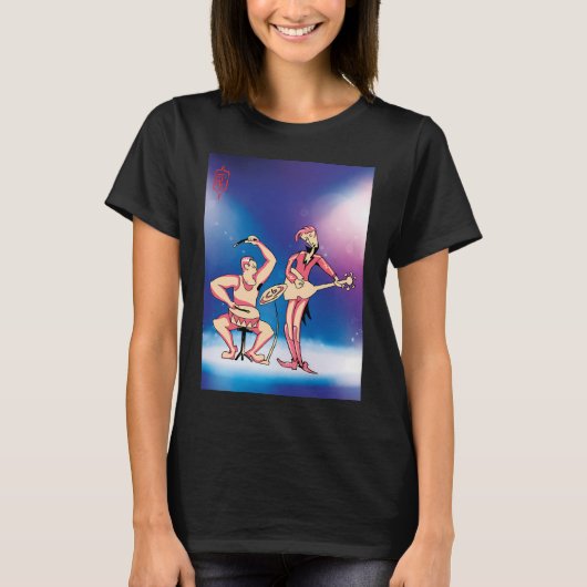 Dynamisch Muzikaal Duo T-shirt (Voorkant)