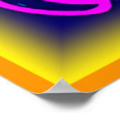 Dynamisch Neon Fruits Pattern Design Poster (Hoek)