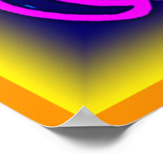 Dynamisch Neon Fruits Pattern Design Poster (Hoek)