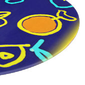 Dynamisch Neon Fruits Pattern Design Snijplank (Hoek)