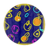 Dynamisch Neon Fruits Pattern Design Snijplank (Voorkant)