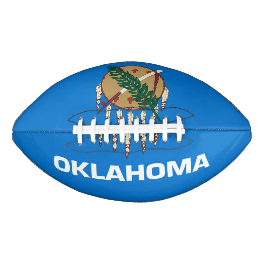 Dynamisch Oklahoma State Flag Graphic op a American Football (Voorkant)