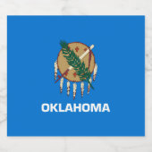 Dynamisch Oklahoma State Flag Graphic op a Bier Etiket (Enkel label)