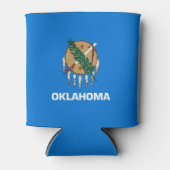 Dynamisch Oklahoma State Flag Graphic op a Blikjeskoeler (Voorkant)