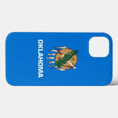 Dynamisch Oklahoma State Flag Graphic op a Case-Mate iPhone Case (Achterkant (horizontaal))