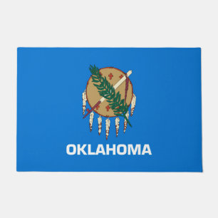 Dynamisch Oklahoma State Flag Graphic op a Deurmat