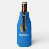 Dynamisch Oklahoma State Flag Graphic op a Flesjeskoeler (Fles Achterkant)