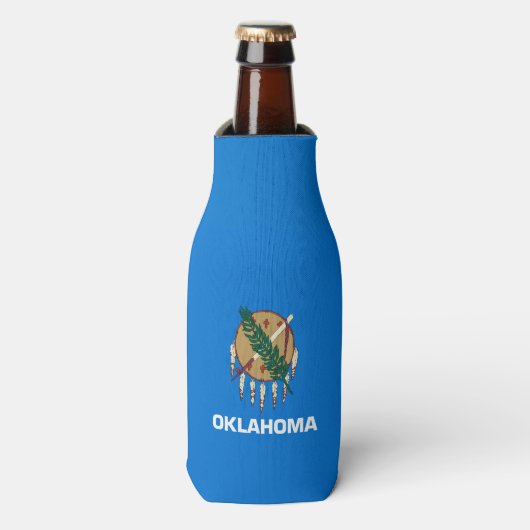 Dynamisch Oklahoma State Flag Graphic op a Flesjeskoeler (Fles Voorkant)