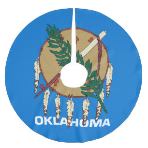 Dynamisch Oklahoma State Flag Graphic op a Kerstboom Rok