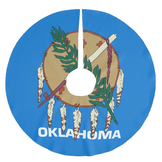 Dynamisch Oklahoma State Flag Graphic op a Kerstboom Rok (Voorkant)