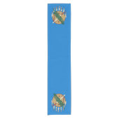 Dynamisch Oklahoma State Flag Graphic op a Korte Tafelloper (Voorkant)