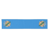 Dynamisch Oklahoma State Flag Graphic op a Korte Tafelloper (Horizontaal)