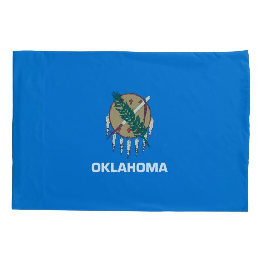Dynamisch Oklahoma State Flag Graphic op a Kussensloop (Achterkant)