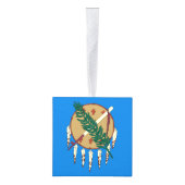 Dynamisch Oklahoma State Flag Graphic op a Ornament (Rechts)