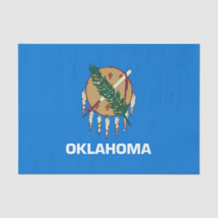 Dynamisch Oklahoma State Flag Graphic op a Tissuepapier