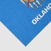Dynamisch Oklahoma State Flag Graphic op a Tissuepapier (Detail)