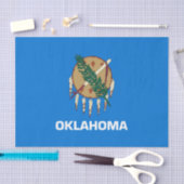 Dynamisch Oklahoma State Flag Graphic op a Tissuepapier (Craft)