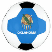 Dynamisch Oklahoma State Flag Graphic op a Voetbal (Voorkant)