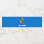 Dynamisch Oklahoma State Flag Graphic op a Waterfles Etiket (Enkel label)