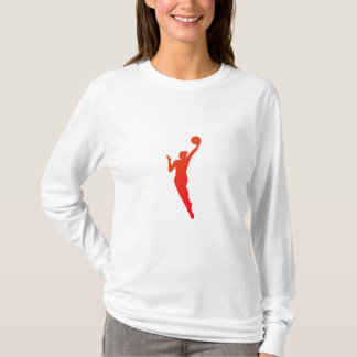 Dynamisch ontwerp van vrouwenbasketbal silhouet" t-shirt