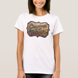 Dynamisch Oranje CHAMPAGNE IS MIJN THERAPIE T-shirt