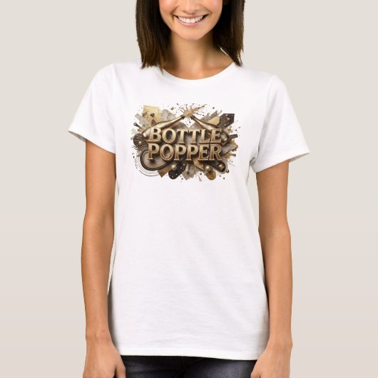 Dynamisch Oranje FLES OPENER T-shirt (Voorkant)