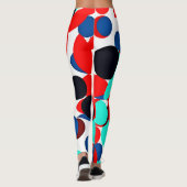 Dynamisch patroon van de kleurenspelstijl leggings (Achterkant)