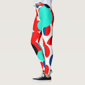 Dynamisch patroon van de kleurenspelstijl leggings (Links)