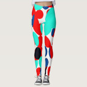 Dynamisch patroon van de kleurenspelstijl leggings (Voorkant)