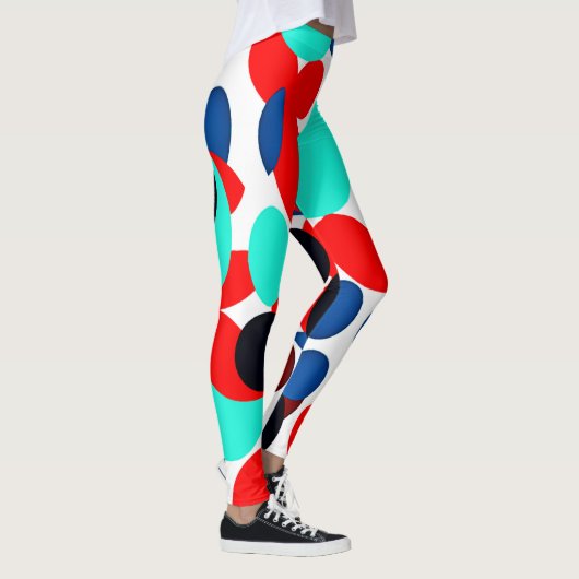 Dynamisch patroon van de kleurenspelstijl leggings (Rechts)