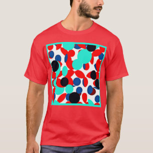 Dynamisch patroon van de kleurenspelstijl t-shirt