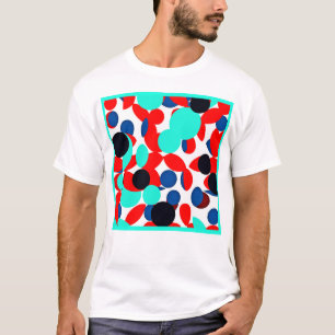 Dynamisch patroon van de kleurenspelstijl t-shirt
