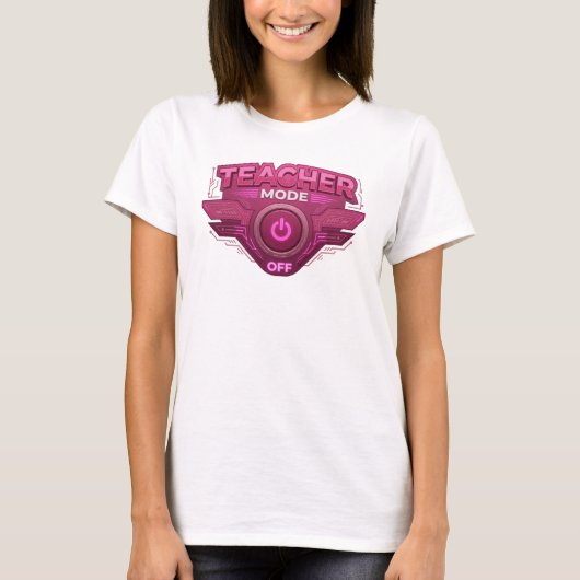 Dynamisch Rode TEACH MODE OFF Origineel Design T-shirt (Voorkant)