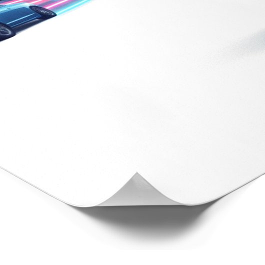 Dynamisch Rollergirl Urban Art Design Poster (Hoek)