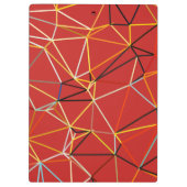 Dynamisch rood abstract geometrisch monogram klembord (Achterkant)