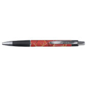 Dynamisch rood abstract geometrisch monogram pen (Achterkant)