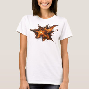 Dynamisch Rood Abstract Sterren Grafisch Ontwerp T-shirt