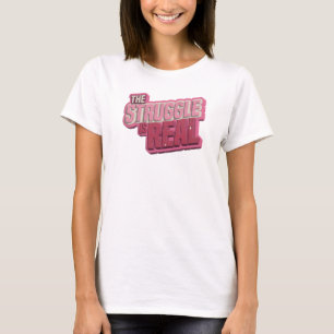 Dynamisch Roze DE STRIJD IS ECHT Maatwerk T-shirt