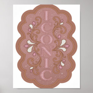 Dynamisch Roze ICONISCHE Grafische Vormgeving Poster