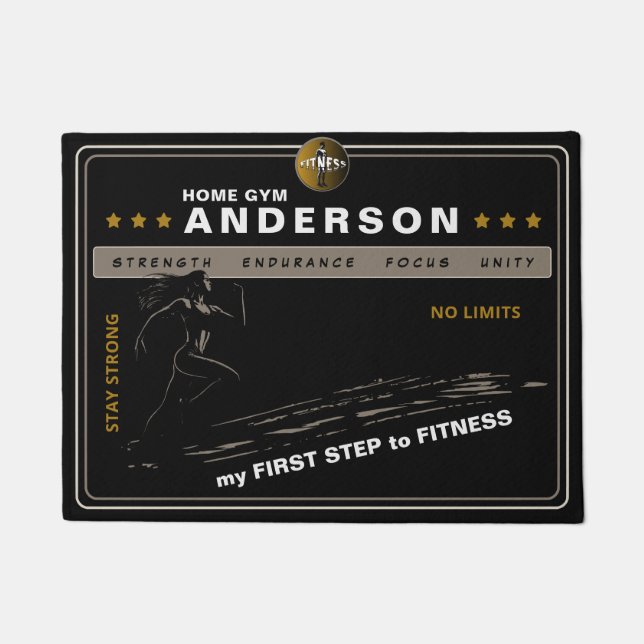  dynamisch Sprinter-ontwerp voor sportscholen Deurmat (Voorkant)