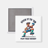 Dynamisch veldhockeyspelerontwerp - Laat het spel Magneet (Voorkant / Achterkant)