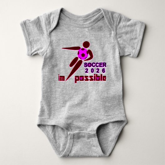 Dynamisch Voetbal 2026 Silhouet Ontwerp Romper (Voorkant)