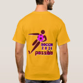 Dynamisch Voetbal 2026 Silhouet Ontwerp T-shirt (Achterkant)
