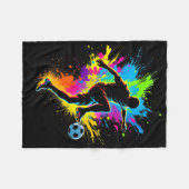 Dynamisch Voetbal  Fleece Deken (Voorkant (Horizontaal))