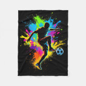 Dynamisch Voetbal Fleece Deken (Voorkant)