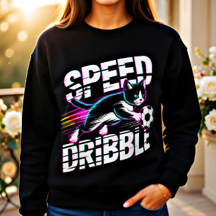 Dynamisch Voetbal Kat sportief Zweetshirt voor Vro Trui