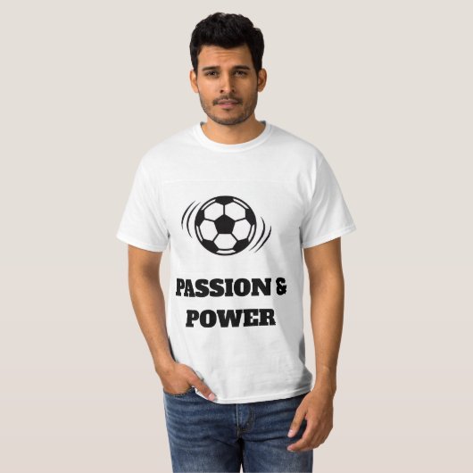 Dynamisch Voetbal Passie T-Shirt - Minimalistische (Voorkant volledig)