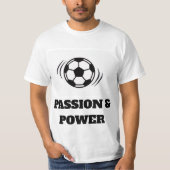 Dynamisch Voetbal Passie T-Shirt - Minimalistische (Voorkant)