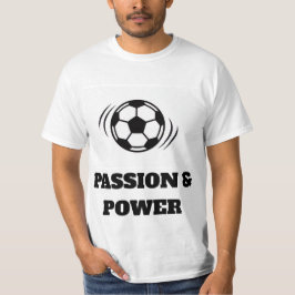 Dynamisch Voetbal Passie T-Shirt - Minimalistische